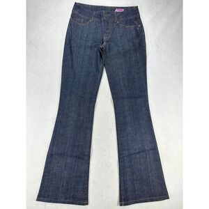 Volcom Brand Jeans Womens Size 7 Dark Wash Indigo Denim Flare Leg Skate Pants